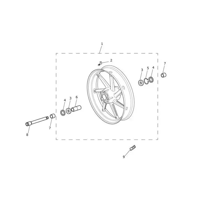 Roue Avant Speed Twin 1200 VIN jusqu'au AE2310 Micro-Fiche