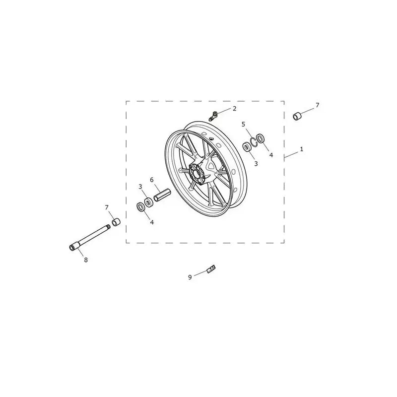 Roue Avant Speed Twin 1200 VIN AE2311 à CA0786 Micro-Fiche