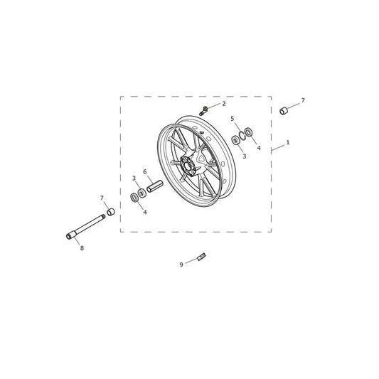 Roue Avant Speed Twin 1200 VIN AE2311 à CA0786 Micro-Fiche