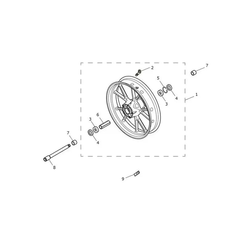Roue Avant Speed Twin 1200 VIN à partir de CA0787 Micro-Fiche