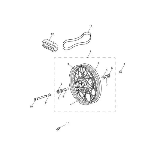 Roue Avant Bonneville Speedmaster VIN à partir de CM2412 Micro-Fiche