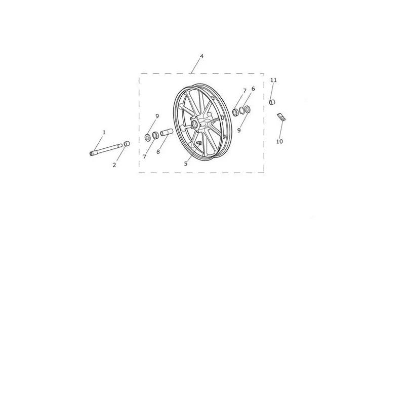 Roue Avant Tiger Explorer XR (VIN à partir de 740277) Micro-Fiche