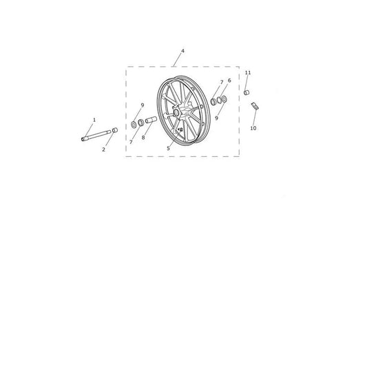 Roue Avant Tiger Explorer XR (VIN à partir de 740277) Micro-Fiche
