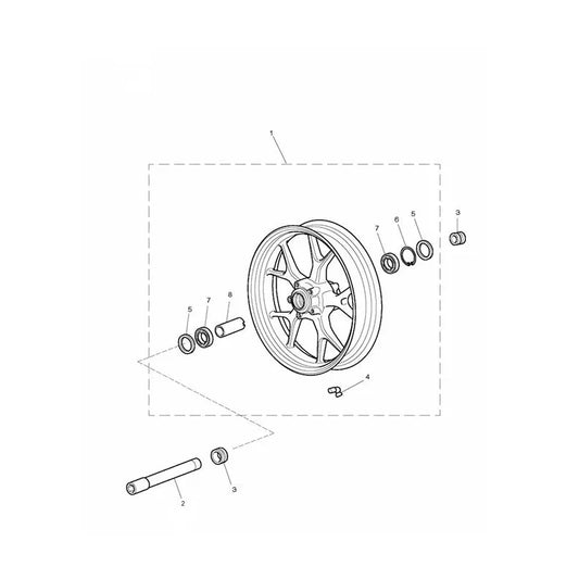 Roue Avant Tiger 1050 (VIN 287504 à 570058) Micro-Fiche
