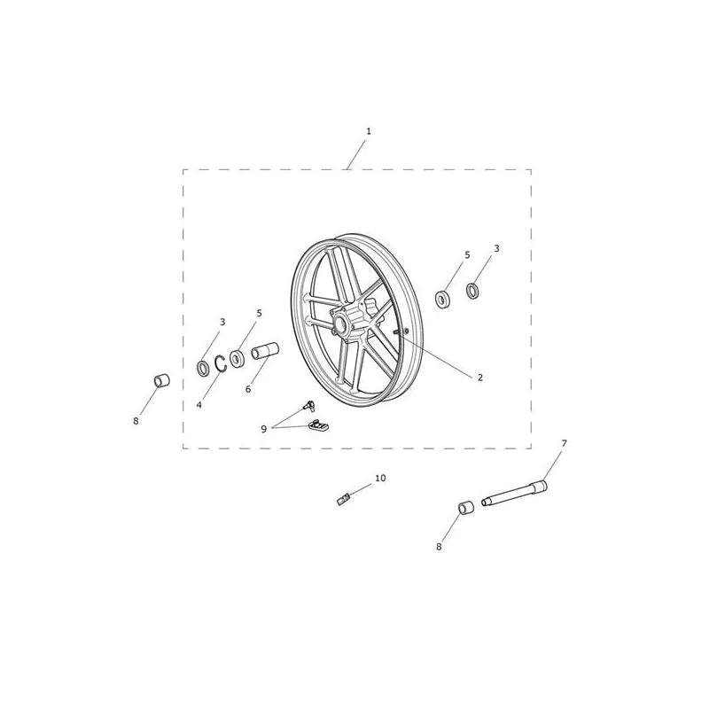 Roue Avant Tiger 800 XRT (VIN 674842 à 855531) Micro-Fiche