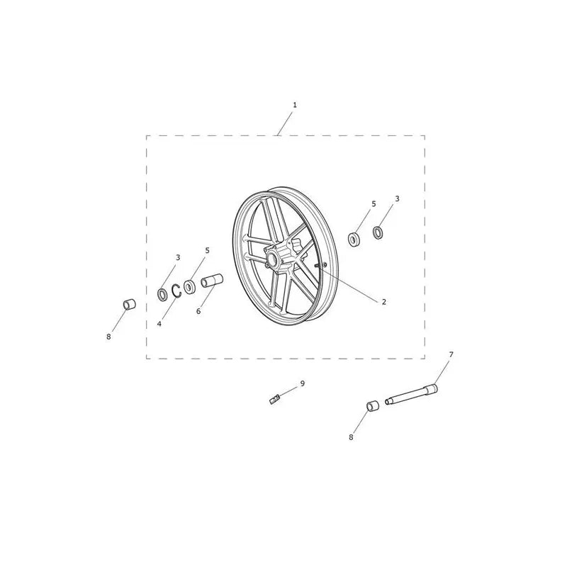 Roue Avant Tiger 800 XRx (VIN 674842 à 855531) Micro-Fiche