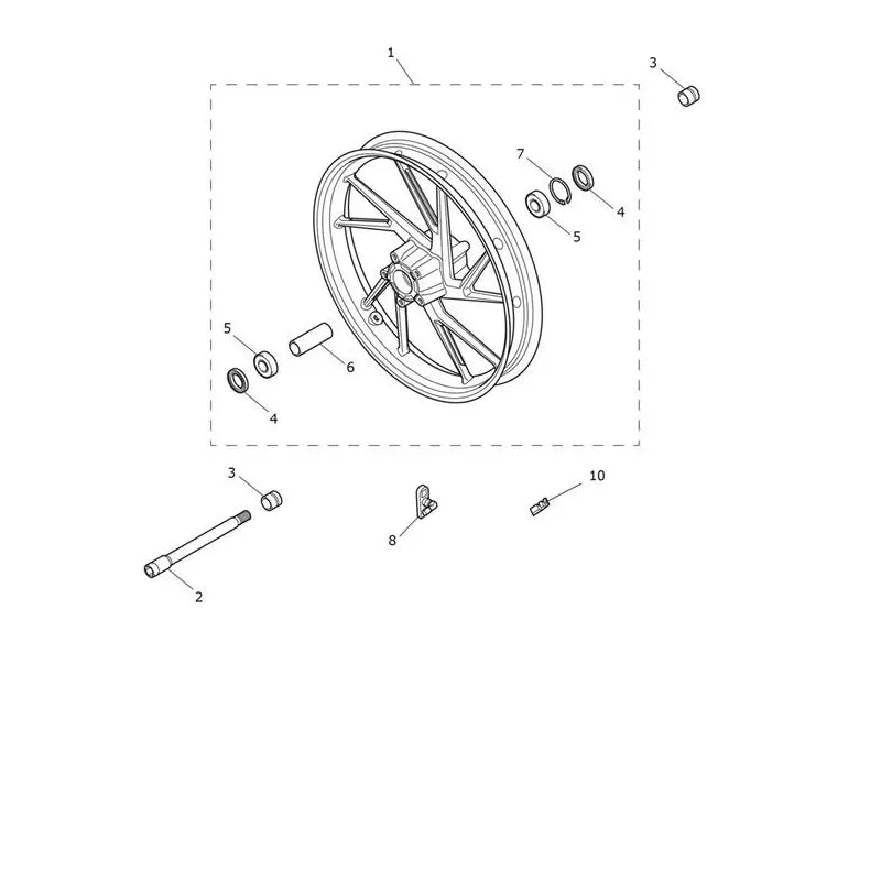 Roue Avant Tiger 900 Alpine Micro-Fiche