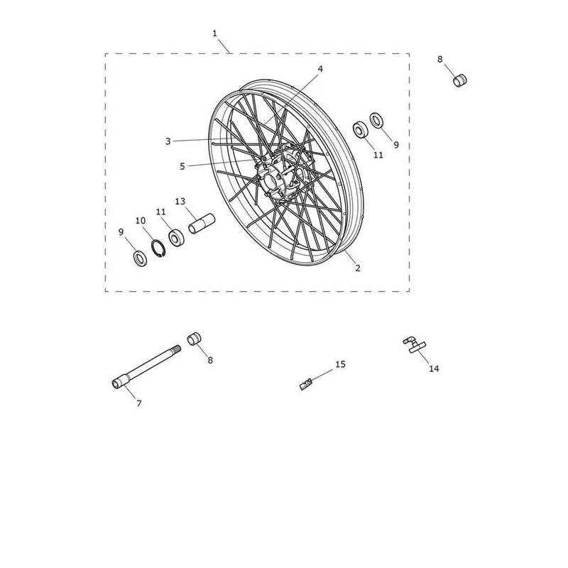Roue Avant Tiger 900 Desert Micro-Fiche