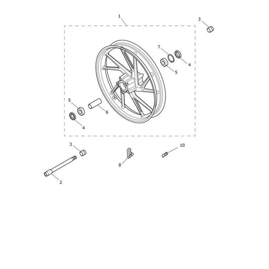 Roue Avant Tiger 900 GT Pro VIN à partir de BP5373 Micro-Fiche