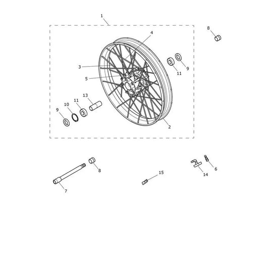 Roue Avant Tiger 900 Rally Pro VIN jusqu'au BP4995 Micro-Fiche