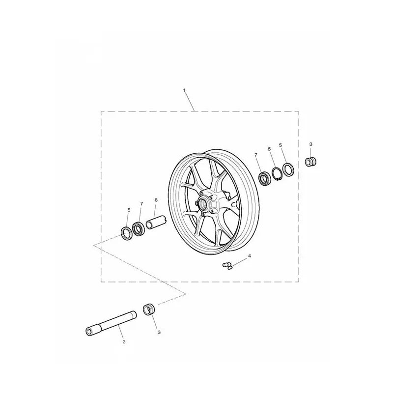 Roue Avant Tiger Sport 1050 VIN 570059 à 750469 Micro-Fiche