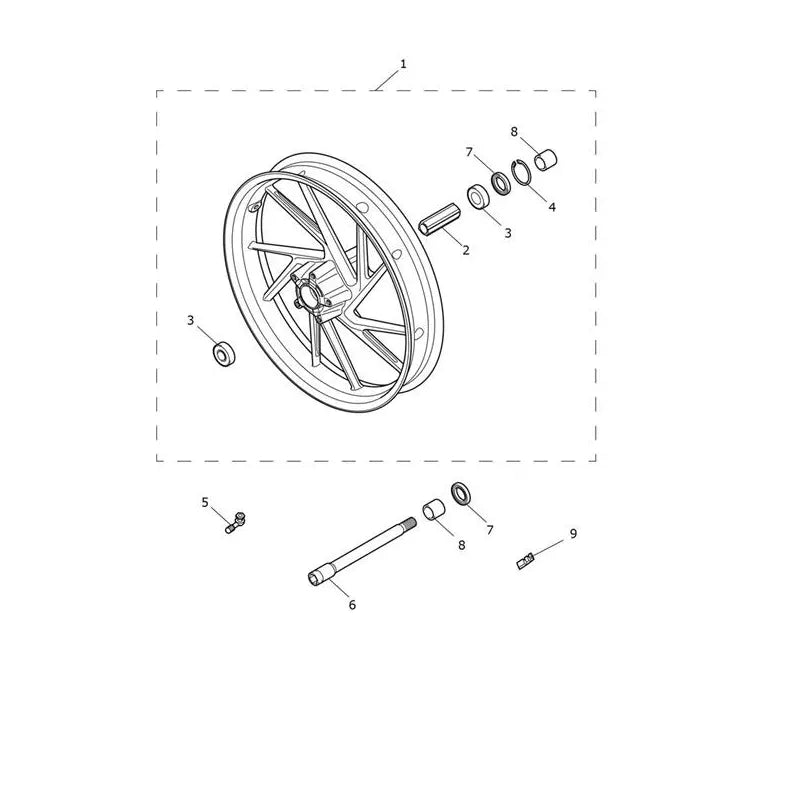 Roue Avant Tiger 1200 Alpine Micro-Fiche