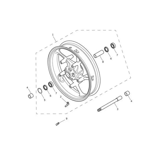 Roue Avant Trident 660 VIN CB1390 à CN4039 Micro-Fiche