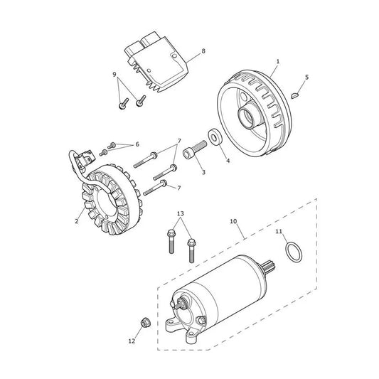 Starter Alternateur Bonneville T120 VIN AC6130 à CL9402 Micro-Fiche