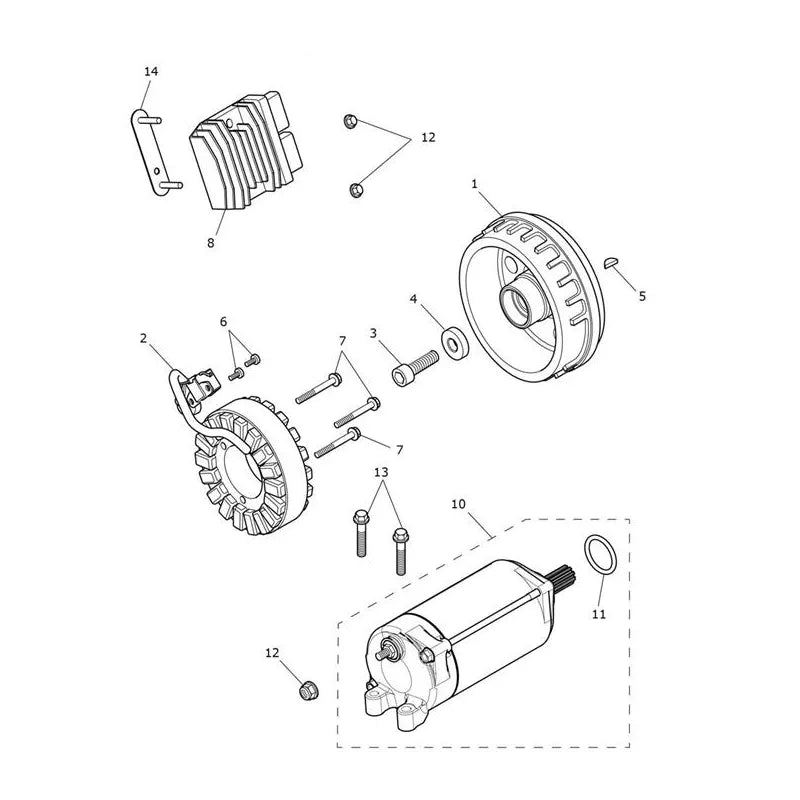 Starter Alternateur Scrambler 1200 X Micro-Fiche