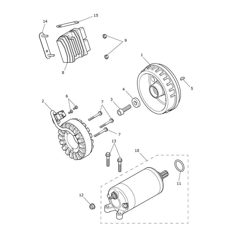 Starter Alternateur Scrambler 1200 XE VIN jusqu'au AC8498 Micro-Fiche