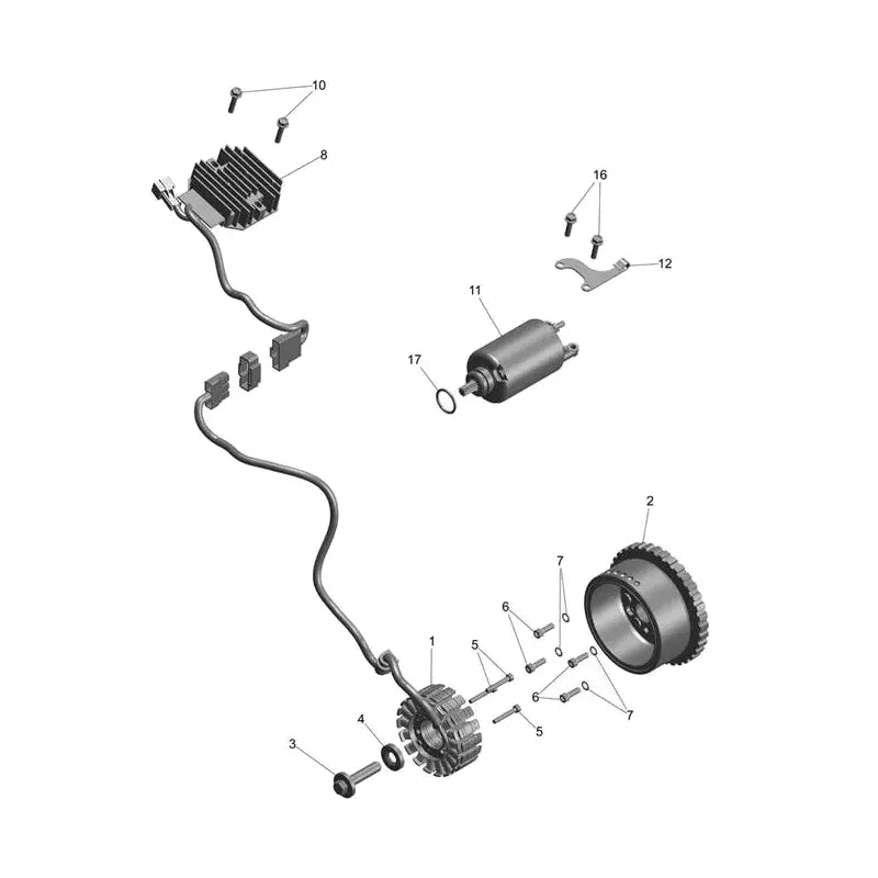 Starter Alternateur Scrambler 400 X Micro-Fiche