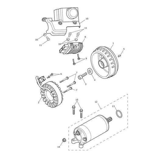 Starter Alternateur Speed Twin 1200 VIN AE2311 à CA0786 Micro-Fiche