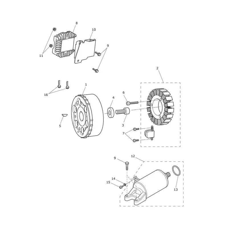 Starter Alternateur Street Triple 765R (VIN 982752 à BF1182)