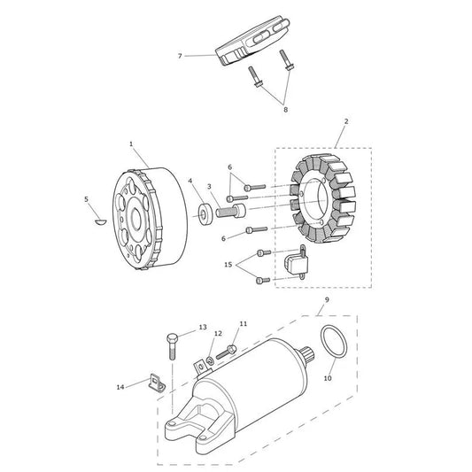 Starter Alternateur Tiger 800 XC (VIN 674842 à 855531) Micro-Fiche