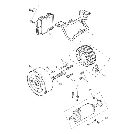 Starter Alternateur Tiger Sport 660 à partir de CN4034 Micro-Fiche