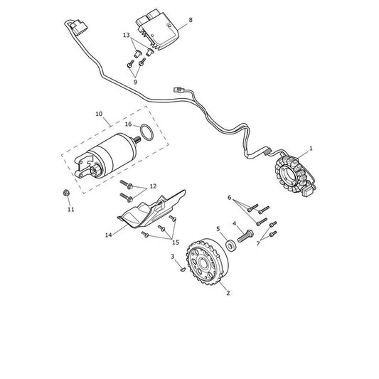 Starter Alternateur Tiger 1200 Alpine Micro-Fiche