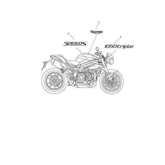 Stickers Speed Triple 1050 S VIN 735438 à 867684 Micro-Fiche