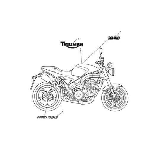 Stickers (VIN à partir de 333179) Speed Triple 1050 Micro-Fiche