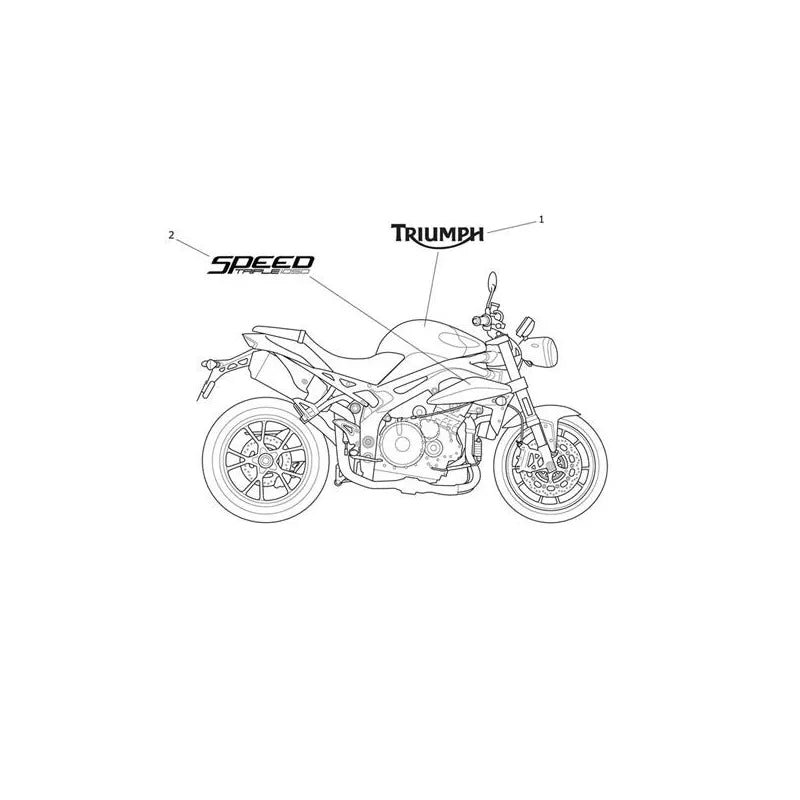Stickers VIN jusqu'au 657552 Speed Triple 1050 Micro-Fiche