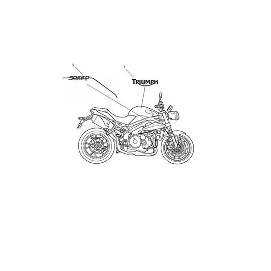 Stickers (VIN jusqu'au 657552) Speed Triple 1050 R VIN jusqu'au 735336 Micro-Fiche