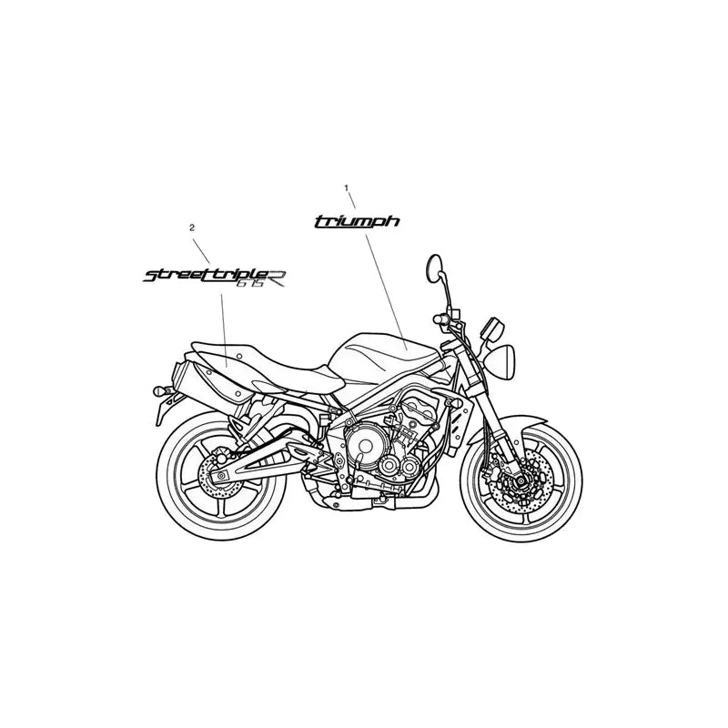 Stickers Street Triple 675R (VIN 482182 à 560476)