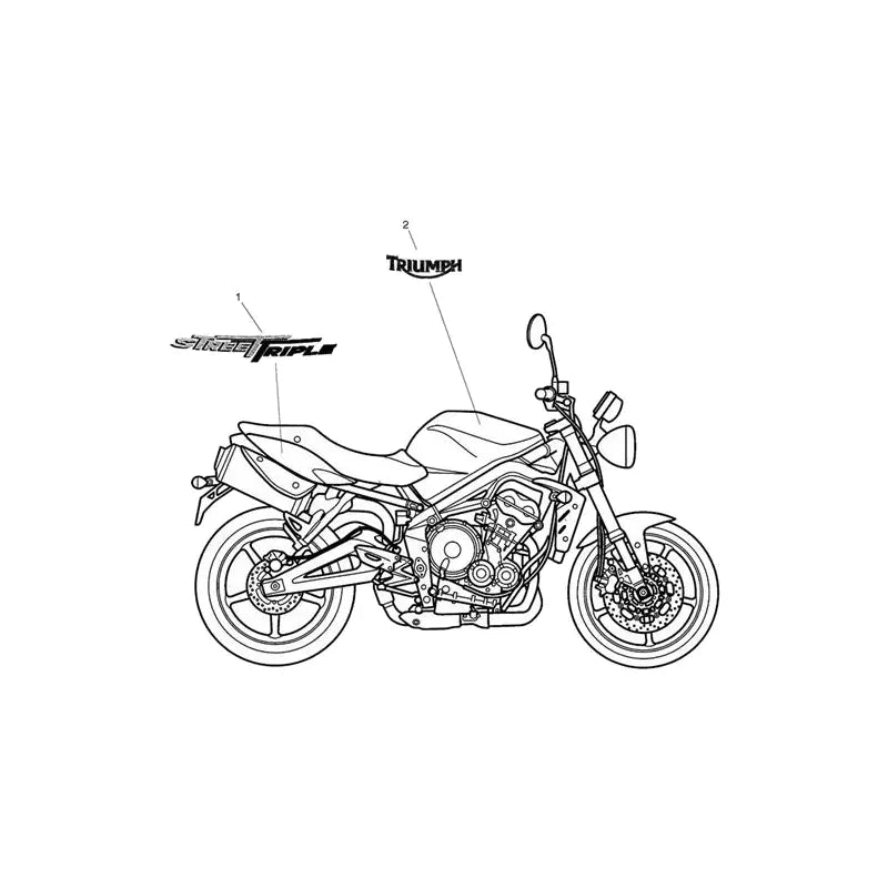 Stickers Street Triple 675 (VIN jusqu'au 480781)