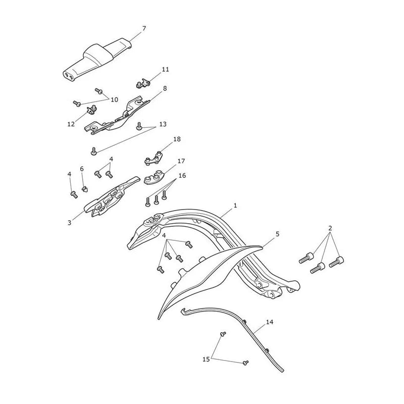 Support de plaque d'immatriculation Rocket 3 GT Black Micro-Fiche