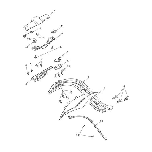 Support de plaque d'immatriculation Rocket 3 R Micro-Fiche