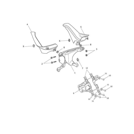 Support de Tête de Fouche Tiger Sport 1050 VIN à partir de 750470 Micro-Fiche