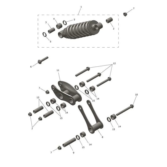 Suspension Arrière Daytona 660 VIN jusqu'au CM3406 Micro-Fiche
