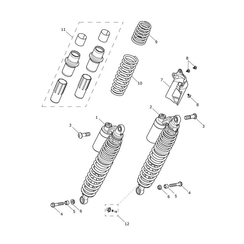 Suspension Arrière Scrambler 1200 XC VIN à partir de AE9098 Micro-Fiche