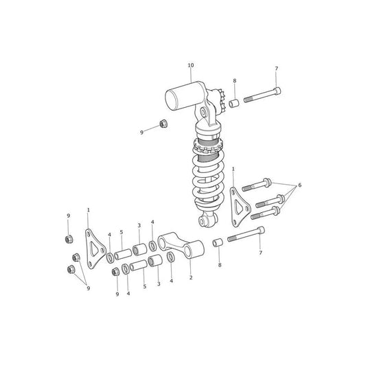 Suspension Arrière Speed Triple 1050 R VIN jusqu'au 735336 Micro-Fiche