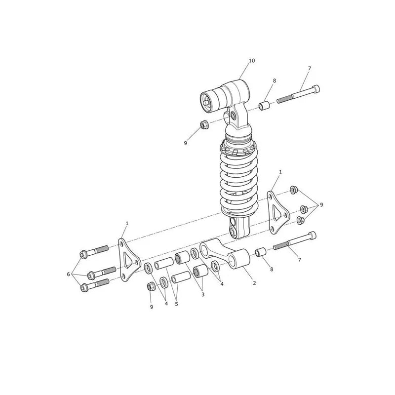 Suspension Arrière Speed Triple 1050 S VIN 735438 à 867684 Micro-Fiche