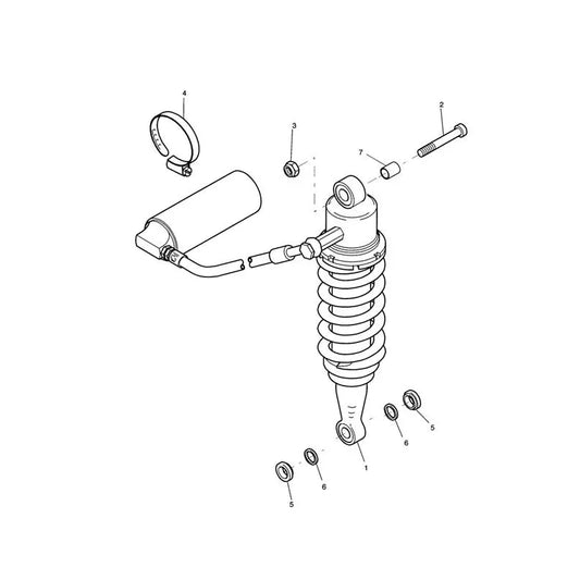 Suspension Arrière Speed Triple 1050 (VIN 210445 à 461331) Micro-Fiche