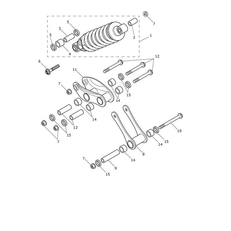 Suspension Arrière Trident 660 VIN CB1390 à CN4039 Micro-Fiche