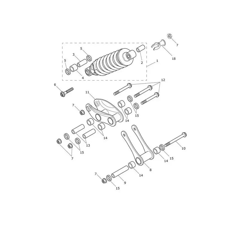 Suspension Arrière Trident 660 VIN à partir de CN4040 Micro-Fiche