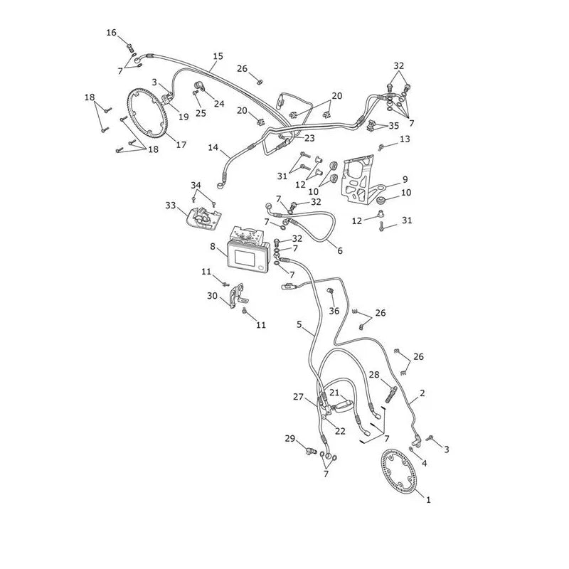 Système ABS Tiger Explorer XR (VIN à partir de 740277) Micro-Fiche