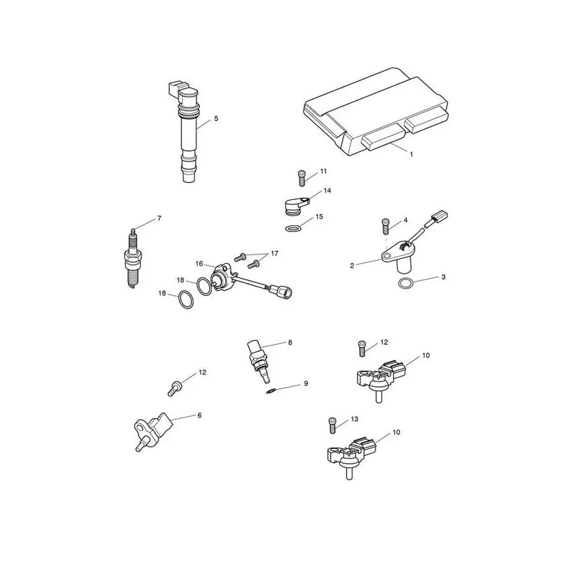 Système de Gestion Moteur Speed Triple 1050 S VIN 735438 à 867684 Micro-Fiche