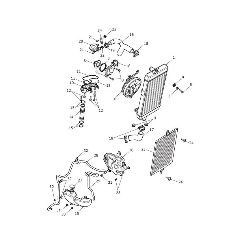 Système de Refroidissement Bonneville Bobber VIN AC1196 à CM2396 Micro-Fiche