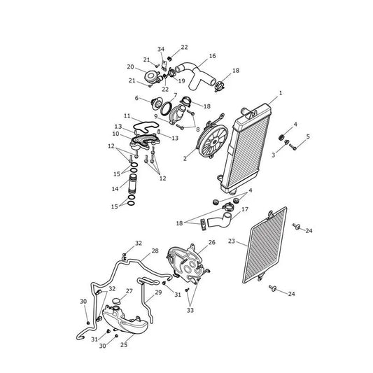 Système de Refroidissement Bonneville Bobber VIN AC1196 à CM2396 Micro-Fiche