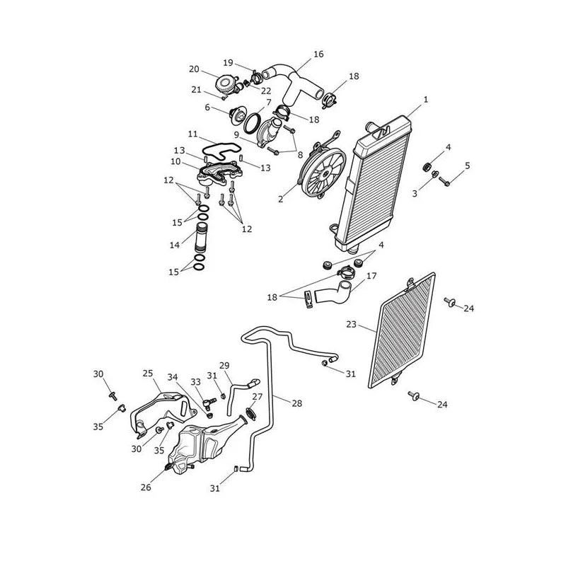 Système de Refroidissement Bonneville T100 Black Micro-Fiche