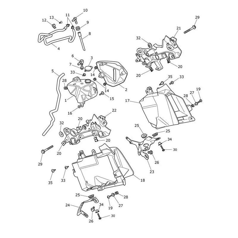 Système Refroidissement Chassis Tiger 1200 Rally Explorer Micro-Fiche