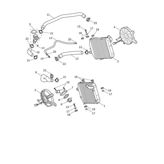 Système Refroidissement Radiateur Tiger 1200 Desert Micro-Fiche