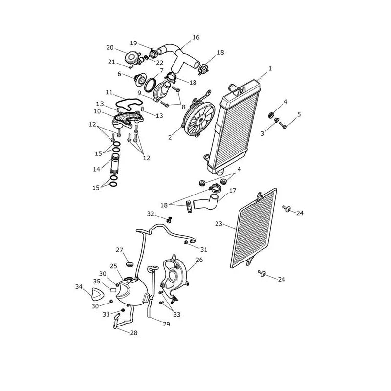 Système de Refroidissement Speed Twin 1200 VIN jusqu'au AE2310 Micro-Fiche